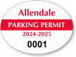 Oval Windshield Parking Decals