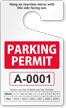 Standard Parking Permit Hang Tag