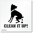 Clean It Up, Dog Poop Stencil