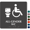 All Gender Accessible WC TactileTouch Braille Restroom Sign