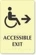 Accessible Exit TactileTouch Braille Arrow Sign