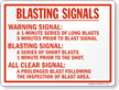 Blasting Signal, Warning Safety Sign