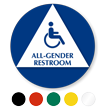 California All Gender Restroom, Toilet ISA Symbol Sign