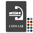 Cath Lab Braille Sign, Diagnostic Imaging Equipment Symbol