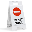 Do Not Enter Fold Ups® Floor Sign