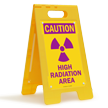 High Radiation Area Standing Floor Sign