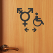 Handicap Gender Neutral Symbol Restroom Die Cut Sign Kit