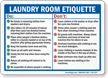 Laundry Room Etiquette Sign