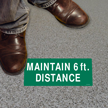 Maintain 6ft Distance Social Distancing Floor Sign