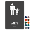 Men Braille Sign with Man and Boy Symbol