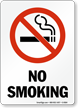No Smoking Sign with Symbol