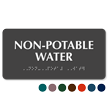 Non Potable Water Tactile Touch Braille Sign