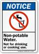 Non Potable Water Notice Sign
