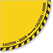Caution   Door with Bidirectional Arrows