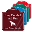 Ring Doorbell And Run Funny ShowCase Sign