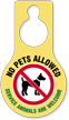 No Pets Allowed Service Animals Hang Tag