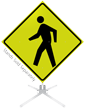 Pedestrian Crossing Symbol Roll Up Sign