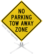 No Parking Tow Away Zone Roll Up Sign
