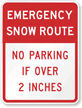 Emergency Snow Route No Parking
