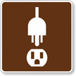Electrical Hook Up, MUTCD Guide Sign for Campground