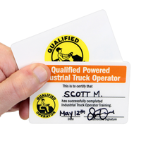 Double Sided qualified Operator Wallet Cards