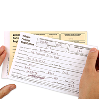 NCR 2-Part Vehicle Parking Registration Form Copy