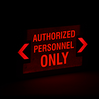 Authorized Personnel Only LED Exit Sign With Punch-Out Arrows