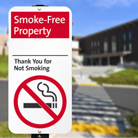 Smoke-Free Property Thank You For Not Smoking Signs