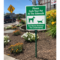 Curb your dog sign