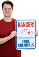 Danger Pool Chemicals Sign
