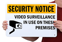 Security Notice Video Surveillance Security Signs