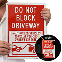 Do Not Block Driveway (with Graphic)