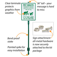 Pet Waste Transmits Disease with Graphic Sign