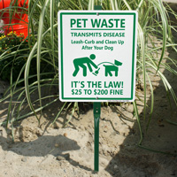 Pet Waste Transmits Disease with Graphic Sign