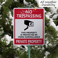 No trespassing sign for yard