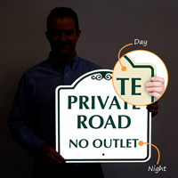 PRIVATE ROAD NO OUTLET Signs