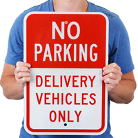 Delivery Vehicles Only,No Parking Sign