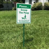 Dog Poop Lawnboss Sign