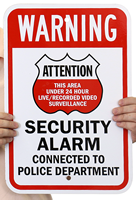24 Hour Live/Recorded Video Surveillance Signs
