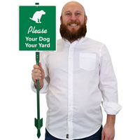 LawnBoss 'Please your dog, your yard' sign