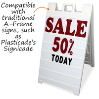 White Add-A-Message Board Kit, A Frame Sign Holder