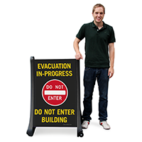 Do Not Enter Building Portable Sign