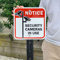 Security camera sign for outside