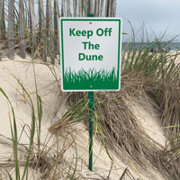 Keep off dune sign