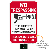 This Property Is Protected By Video Surveillance Signs