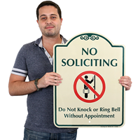 No Soliciting Do Not Knock Signsature Signs