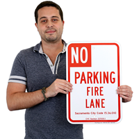State No Parking Fire Lane Sign