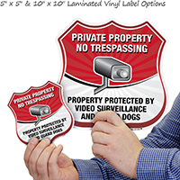 Private Property No Trespassing Shield Sign