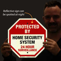 Home Security System Surveillance Sign