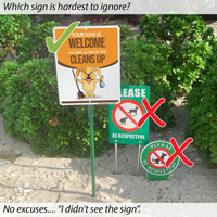Pet Etiquette Yard Sign Stake